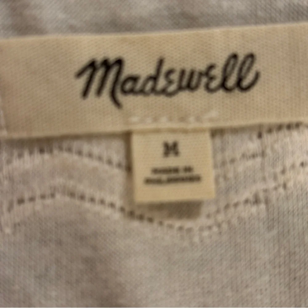 Madewell Texture & Thread Scallop-Stripe Top, Size Medium - Picture 5 of 5